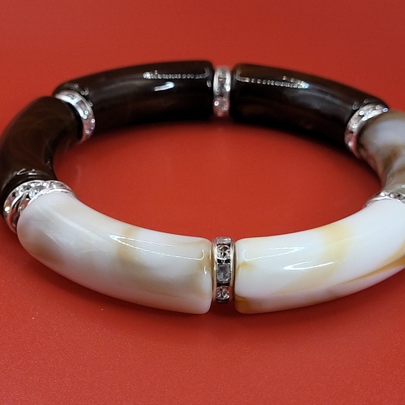 Acrylic Chunky Tube Bracelets - Picture 5 of 8
